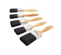 ProDec 5 pezzi Set di pennelli professionali artigianali a setole miste per la verniciatura con vernici ad emulsione, lucide e satinate su pareti, soffitti, legno e metallo