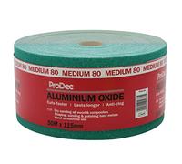 ProDec 50m Rotolo 80 Grana Media Verde Ossido di Alluminio Carta abrasiva per la levigatura di legno, vernice, gesso, stucco, metallo e altro, carta abrasiva larga 115mm