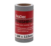 ProDec Carta abrasiva a grana 320 extra fine per levigatura tra strati e levigatura automobilistica, rotolo di carta abrasiva da 5 m x 115 mm