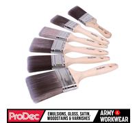 ProDec 6 Pezzi Sintetico Pennelli Set 3.8cm 5.1cm 7.6cm Gratis Falegname