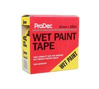 ProDec 60 mm x 200 m (2,5" x 650 piedi) Nastro barriera di segnalazione per vernici bagnate, nastro non adesivo giallo e nero per evidenziare le aree appena verniciate, fornito in scatola dispenser