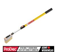 ProDec 7" Spazzola Decking Patio Setole Lunghe Kit Asta Prolunga Attacco A Vite