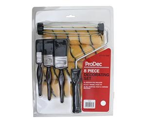 ProDec 9 pollici x 1,75" Set di 8 rulli, telai e pennelli per dipingere con pitture ad emulsione e per muratura su pareti e soffitti interni ed esterni.