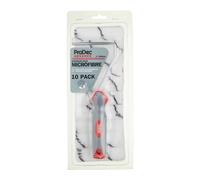 ProDec Advance 11 pezzi da 4 pollici in microfibra a pelo medio con telaio per una verniciatura liscia con pitture a emulsione e tinte per legno su pareti interne, soffitti e legno, 4".