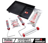 ProDec Advance Set di 6 pezzi Ice Fusion da 9 e 4 pollici per una finitura ultra-liscia Pittura con vernici emulsionate e satinate su pareti interne, soffitti, legno e metallo, 4" 9"