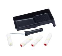 ProDec Advance Mini rullo in microfibra a pelo corto da 10,2 cm, telaio e vassoio per una finitura liscia, pittura con emulsione, lucida, satinata, vernice, vernice su pareti interne, soffitti, legno,