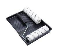 ProDec Advance 9 pollici x 1,75" Set di 4 rulli per pittura in microfibra a pelo medio gemello, telaio a gabbia e vassoio per dipingere con pitture a emulsione su pareti e soffitti interni, 9