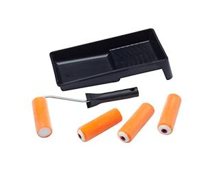 ProDec Advance Kit di 6 rulli di vernice flock da 4 pollici, telaio e vassoio per una finitura ultra liscia con vernici lucide e satinate su battiscopa, davanzali, ante, armadi e metallo, 4".