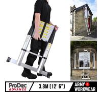 ProDec Advance Scala Telescopica 3,8m In Alluminio 12 Gradini Silver