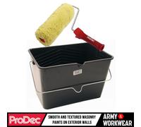 ProDec Cobra 22.9cm Muratura Rullo Stick System Telaio Pittura & 10L Recipiente