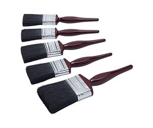 ProDec Contractor 5 pezzi Set di pennelli a setole miste per verniciatura a finitura liscia con pitture a emulsione, lucide e satinate su pareti, soffitti, legno, metallo