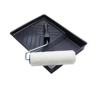 ProDec Contractor 9 pollici x 1,75" 3 pezzi rullo per pittura in poliestere a pelo medio, telaio a gabbia e vassoio per la pittura con pitture a emulsione su pareti e soffitti interni, 9".