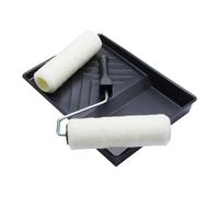 ProDec Contractor 9 pollici x 1,75" Set di 4 rulli in poliestere gemelli a pelo medio, telaio a gabbia e vassoio per la pittura con pitture a emulsione su pareti e soffitti interni, 9