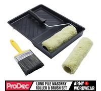 ProDec Doppio Testa Muratura Esterno Rullo per Vernice E Pennello Trade Set