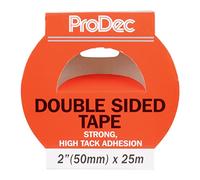 ProDec Nastro biadesivo per uso quotidiano, montaggio, arti e mestieri, album di ritagli, album fotografici, nastro biadesivo facile da usare con forte adesivo 48mm x 25m