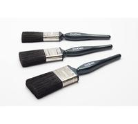 ProDec Set di 3 pezzi di pennelli professionali a setole miste per una pittura liscia con vernici ad emulsione, lucide e satinate su pareti, soffitti, legno e metallo - pennelli da 1, 1,5 e 2 pollici