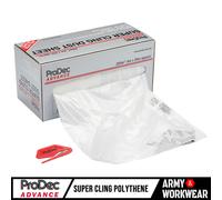 ProDec Advance Rotolo di pellicola antipolvere in polietilene super aderente da 200 m² (4 m x 50 m), caricato statico, per un'aderenza invisibile senza nastro adesivo, ideale per proteggere pavimenti,