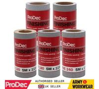 Prodec Traguardo Carta Umido o Secco 5 Metri lungo X 115 MM Vetrata Abrasiva