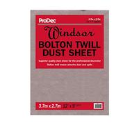 ProDec Windsor 12' x 9', foglio per la polvere in cotone ad alta densità tessuto Bolton Twill di qualità superiore per coprire pavimenti e mobili