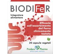 Prodeco Pharma Biodifer – Integratore efficace sull'assorbimento del ferro – 20 cps vegetali