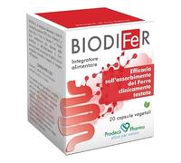 Biodifer Integratore alimentare efficace sull'assorbimento del ferro 20 cps vegetali