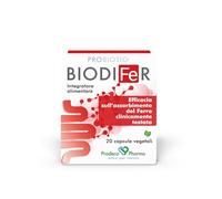Prodeco Pharma Biodifer – Integratore efficace sull'assorbimento del ferro – 20 cps vegetali