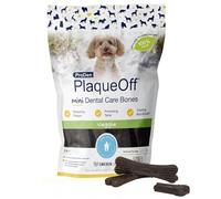 ProDen PlaqueOff 20 Mini Ossi Dentali al Gusto Vegetale per Cani di Piccola Taglia - Riduce Tartaro, Placca, Alitosi e Migliora la Salute Orale