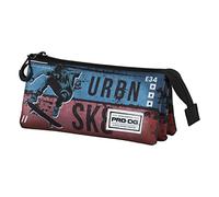 PRODG Urbansk8-Astuccio Triplo FAN 2.0, Grigio, 23 x 11 cm