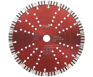 PRODIAMANT Disco da taglio diamantato Premium, cemento 230 mm x 22,23 mm, disco da taglio diamantato 230 mm, altezza segmento 15 mm