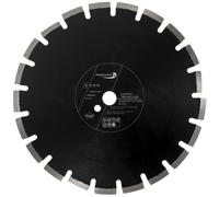 PRODIAMANT Disco Diamantato 350 mm x 25,4 mm - per asfalto e calcestruzzo, segmenti alta qualità, taglio ad alta velocità, adatto a sega da pavimento