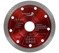 PRODIAMANT Disco Diamantato Premium 115 mm x 22,23 mm - per piastrelle, gres porcellanato, ceramica, klinker, taglio a secco e umido, ideale per smerigliatrice angolare