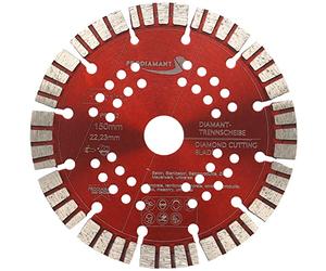 PRODIAMANT Disco diamantato turbo per calcestruzzo 150 mm x 22,23 mm altezza segmento 12 mm