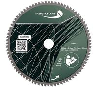 PRODIAMANT Lama per sega multiuso 250 x 30 mm Lama per sega in metallo duro per legno, alluminio, plastica e laminato con denti HM TCT per sega da tavolo, troncatrice e sega circolare