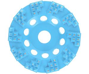 PRODIAMANT Levigatrice diamantata professionale 125 mm - Perfetta per calcestruzzo e sigillanti, alta rimozione materiale con segmenti piramidali