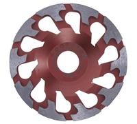 PRODIAMANT Mola diamantata 130 mm x 25 mm rosso - Per calcestruzzo duro e applicazioni industriali - Per smerigliatrici per calcestruzzo - Foro 25 mm - Piatto abrasivo