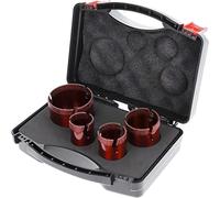 PRODIAMANT Speedmaster Set di 4 pezzi, punte diamantate a secco per piastrelle, M14, Ø 35 mm, 40 mm, 50 mm, 68 mm