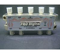 ProDigital SPLITTER RIPARTITORE SEGNALE 6 VIE TV - PARTITORE PASSIVO TV TOP ANCHE PER GRANDI CONDOMINI - Segnale Antenna Digitale Terrestre Passivo 6 Uscite