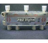 ProDigital SPLITTER RIPARTITORE SEGNALE 6 VIE TV - PARTITORE PASSIVO TV TOP ANCHE PER GRANDI CONDOMINI - Segnale Antenna Digitale Terrestre Passivo 6 Uscite