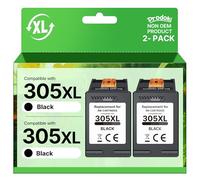 Prodoki 305 XL Nero Sostituzione per Cartuccia HP 305 Nero per Inchiostro HP 305 Nero 305XL per HP DeskJet 2700 2720E 2700E 2723E 2721E 4120E 2710E 2722 3820E Envy 6000E 6020E (nero, 20E - Pacchetto)