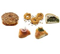 Prodotti artigianali tipici Napoletani Box “Ischia”- Casatiello Taralli Sfogliatelle rustiche ripiene e Pastiera salata salsiccia e friarielli-3,5KG