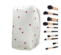 PRODOTTI CREATTI CUSCINE PERSEPICA PASSO COSMETICO, borsa per trucco ricamato, organizzatore cosmetico da viaggio, uso leggero, versatile, 17.5x10.5x10,5 cm, ideale per il trucco e lo stoccaggio di be