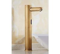 Prodotti for il bagno moderni Rubinetto termostatico for lavabo con finitura cromata, singolo, acqua fredda, miscelatore AC o DC, rubinetto for lavabo alto(Bronze)