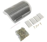 Prodotti per animali domestici per gatti Spazzola angolare per gatti Massaggio per gatti Spazzola Pettine con erba gatta Gatto Strofina il viso Un pettine solletico (grigio) Moda intelligente