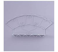 Prodotti per la casa portabottiglie portabottiglie da parete portabottiglie in metallo da appendere porta bicchieri da vino per ristorante bar cornice decorativa (colore: bianco)
