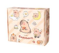 Prodotti scolastici di Capybara, set di articoli di cartoleria Capybara con custodia a matita, quaderno, blocco note, adesivo, spilla, gomma, sovrano, bambola piccola, affiliazione a matita e altro