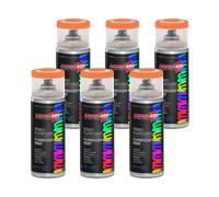 PRODOTTI SPRAY SIMPLETEK 6x Bomboletta Spray Vernice Fluorescente Luminescente Rosso Segnalazione Smalto