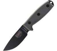 Prodotti usati - ESEE Knives Modello 3 Modified Pommel lama nera, manico grigio 3PM con fodero + clip
