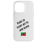 Prodotto a Saint Kitts e Nevis con bandiera divertente Custodia per iPhone 14 Pro Max