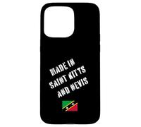 Prodotto a Saint Kitts e Nevis con bandiera divertente Custodia per iPhone 15 Pro Max