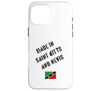 Prodotto a Saint Kitts e Nevis con bandiera divertente Custodia per iPhone 16 Pro Max